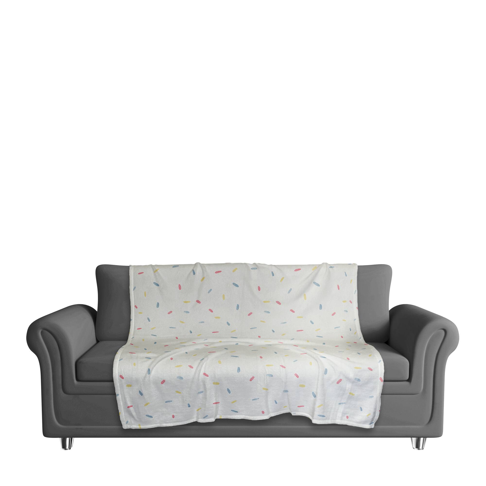 Sprinkle Pattern 50" x 60" Coral Fleece Blanket